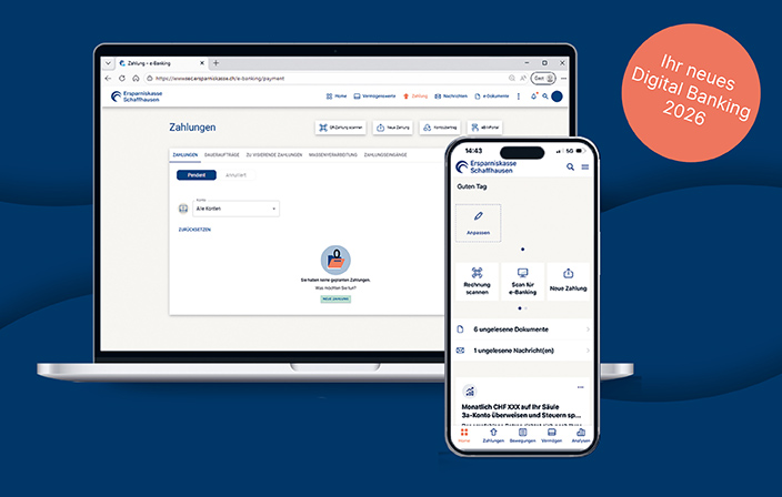Neues Digital Banking der Ersparniskasse Schaffhausen